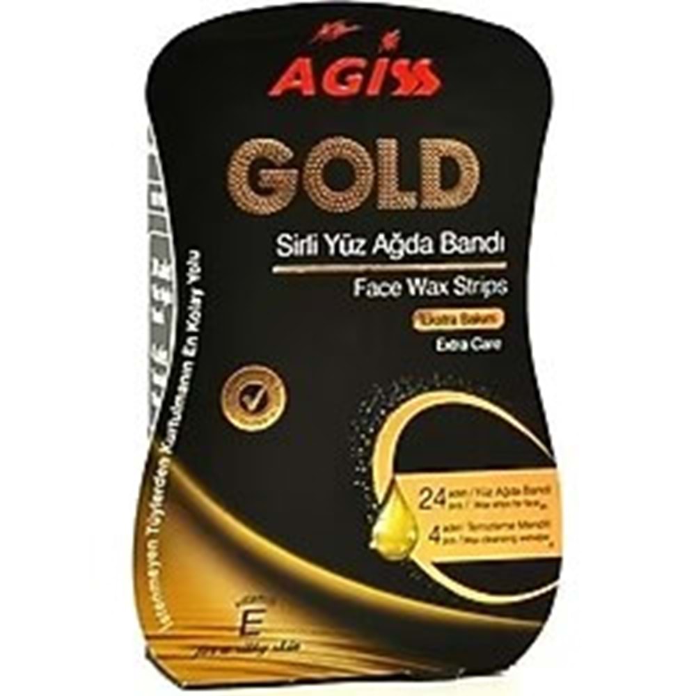 Agiss Gold Sirli Yüz Ağda Bandı 28'li