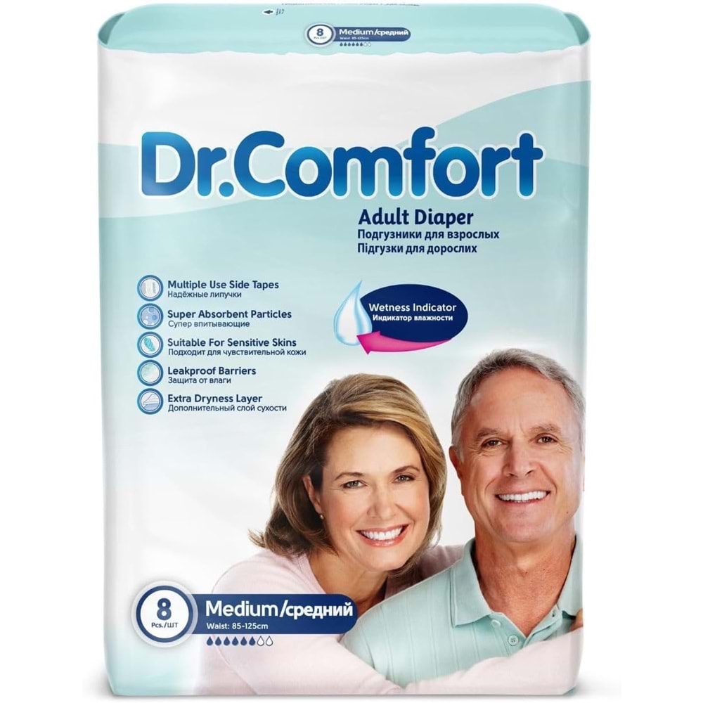 DR.COMFORT KÜLOTLU HASTA BEZİ 8 Lİ MEDİUM ( BEL BANTLI)