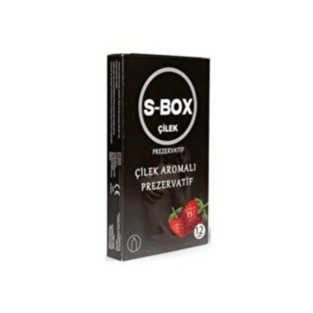 S-BOX ÇİLEK AROMALI PREZERVATİF KONDOM 12 ADET