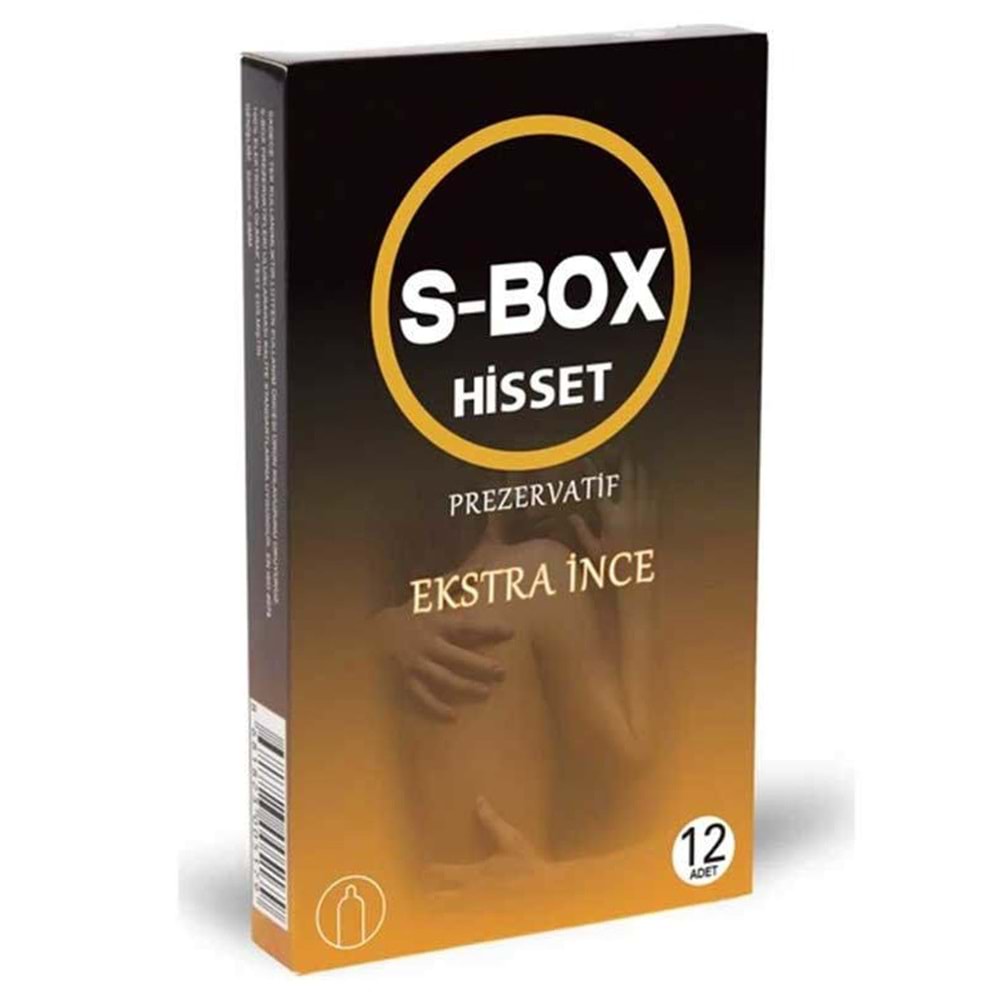 S-BOX HİSSET EKSTRA İNCE PREZERVATİF KONDOM 12 ADET