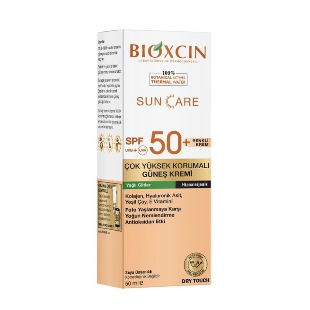 BİOXCIN GÜNEŞ KREMİ SUN CARE SPF50+ DRY TOUCH YAĞLI CİLTLER İÇİN 50 ML ( RENKLİ )