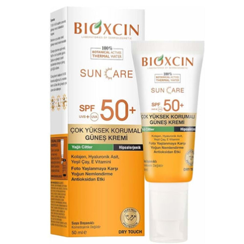 BİOXCIN GÜNEŞ KREMİ SUN CARE SPF50+ HİPOALERJENİK ( YAĞLI CİLTLER İÇİN ) 50 ML