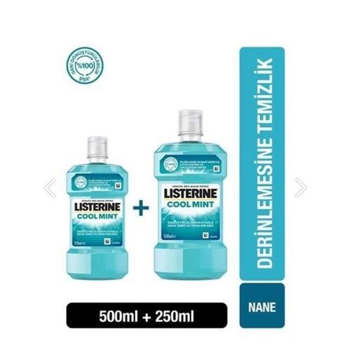 LISTERINE COOL MINT İKİLİ 500ML+250ML