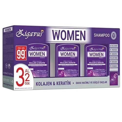 Zigavus Kolajen Women Şampuan 300 ml - 3 Al 2 Öde