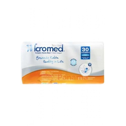 Wicromed Textile Yetişkin Hasta Bezi Medium 30'lu