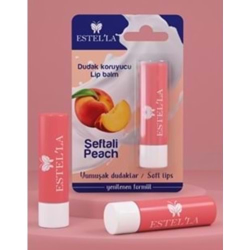Estella Yetişkin Dudak Koruyucu Lip Balm Şeftali