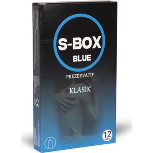 S-BOX BLUE KLASİK KAYGANLAŞTIRICILI PREZERVATİF KONDOM 12 ADET