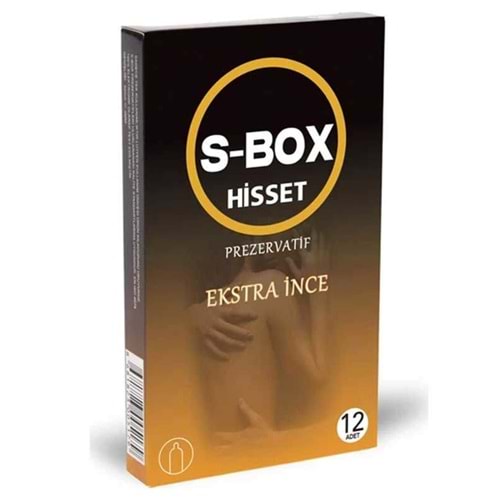 S-BOX HİSSET EKSTRA İNCE PREZERVATİF KONDOM 12 ADET