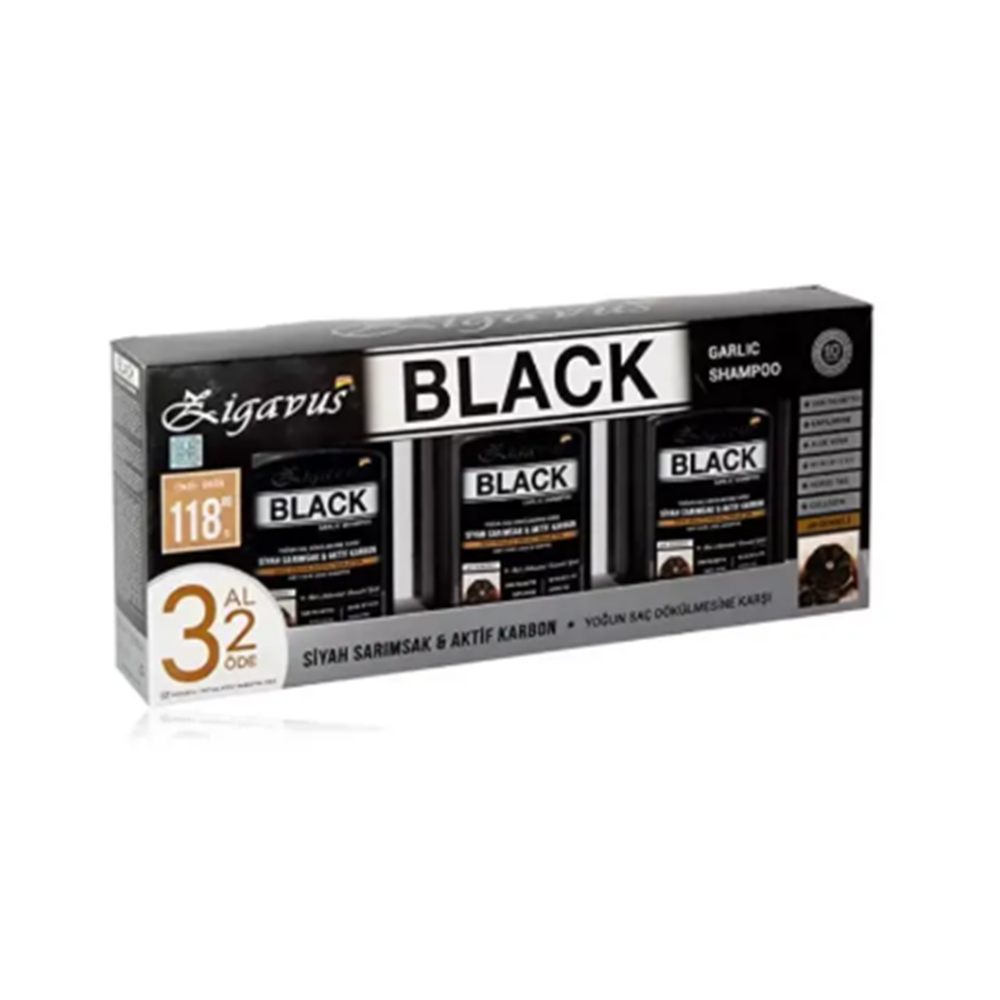 Zigavus Black Siyah Sarımsaklı Şampuan 300 ml - 3 Al 2 Öde