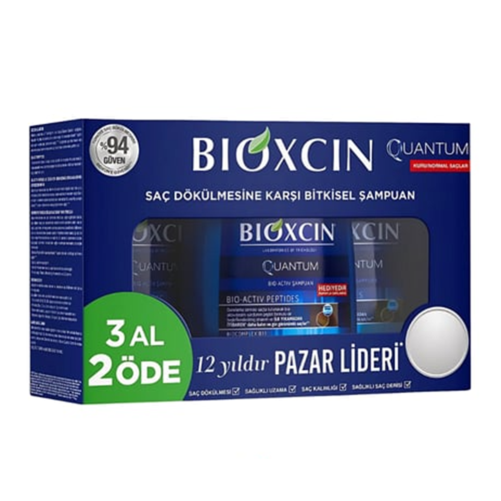 BİOXCİN QUANTUM 3 AL 2 ÖDE ŞAMPUAN KURU-NORMAL SAÇLAR İÇİN